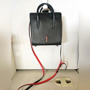 Christian Louboutin Black and Red Crossbody Bag